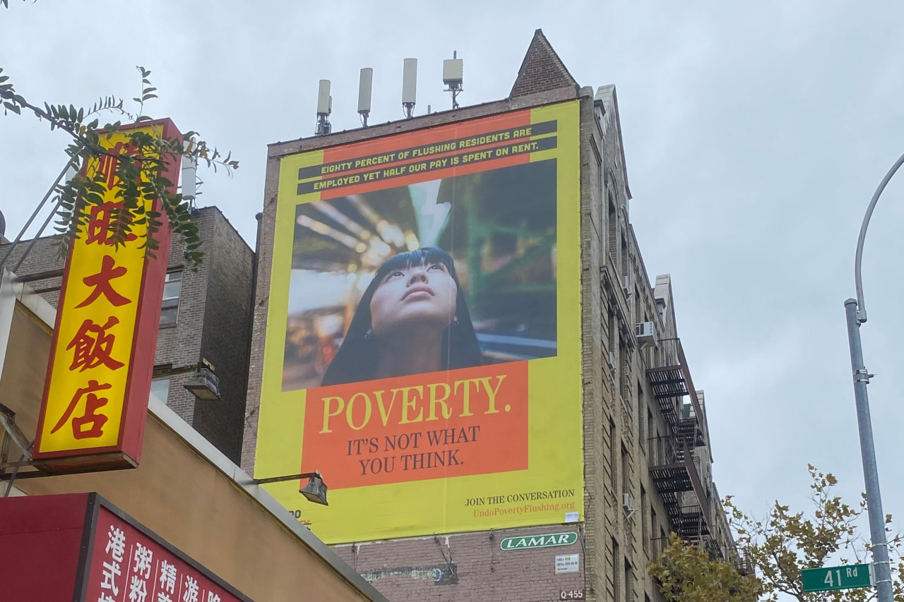 Ad Campaign Launches in Flushing, Queens to Break the Stigma of Poverty